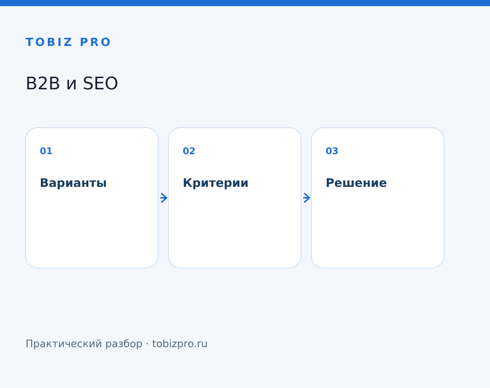 Варианты. Критерии. Решение - TOBIZ PRO