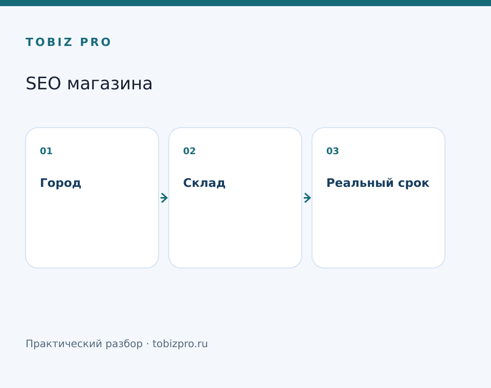 Город. Склад. Реальный срок - TOBIZ PRO