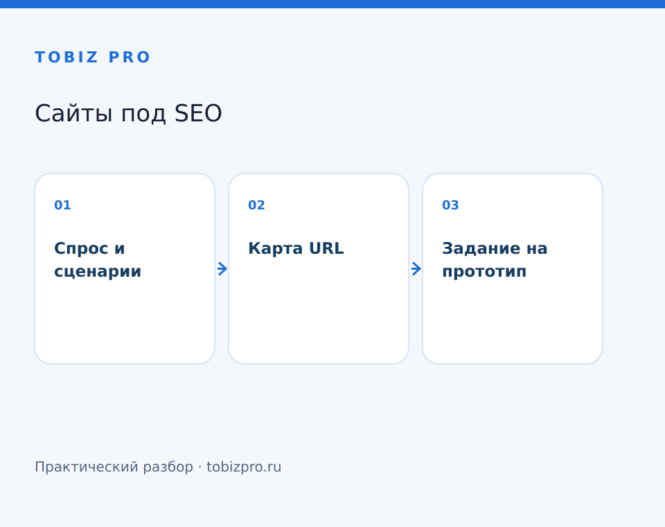Спрос и сценарии. Карта URL. Задание на прототип - TOBIZ PRO